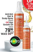 Nilotiqa Anti Itch Hair & Scalp Spray 250ml Or Hair Growth Oil 125ml-Each