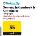 Butterfly Gemeng Inkleurboek & Aktiwiteite 80 Pages-Each