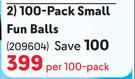 Intex 100 Pack Small Fun Balls-Per 100 Pack