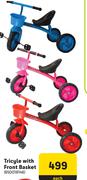 Tricycle With Front Basket-Each