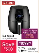 Goldair 5Ltr Digital Airfryer GAF 500