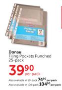 Donau Filling Pockets Punched-25's Per Pack
