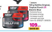 SSA Hellfire Original, Tropical Punch Or Electric Blue-120g Each