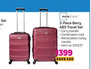 Mainstays 2 Piece Berry ABS Travel Set