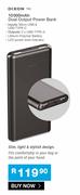 Dixon 10000 Mah Dual Output Power Bank T90