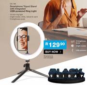 Smartphone Tripod Stand With Integrated USB Powered Ring Light OS-188