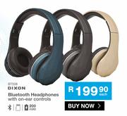 Dixon Bluetooth Headphones With On Ear Controls BT508-Each