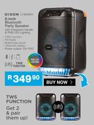Dixon 8 Inch Bluetooth Party Speaker With Integrated Handle & RGB LED Lighting LY-BX0823