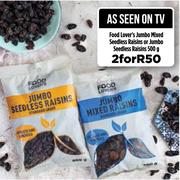Food Lover's Jumbo Mixed Seedless Raisins Or Jumbo Seedless Raisins-For 2 x 500g