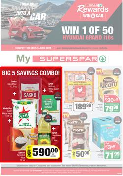 SUPERSPAR EASTERN CAPE : Rewards Win A Car (24 May - 05 June 2022) | Valid In Butterworth, Cofimvaba, Daku, Engcobo, Georgious, Highway, Kwantu, Mdantsane, Ndu, New Brighton, Nick's Foods East London, page 1