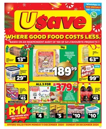 Usave Gauteng, Mpumalanga, Limpopo & North West : Where Good Food Costs Less (09 December - 29 December 2024)