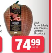 Spar Tender & Tasty Mini Boneless Gammon (Uncooked)-Per kg