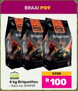Campmaster 4Kg Briquettes-For 3