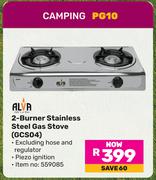 Alva 2 Burner Stainless Steel Gas Stove GCS04