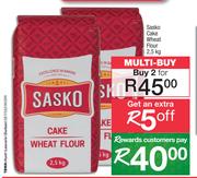 Sasko Cake Wheat Flour-For 2 x 2.5kg