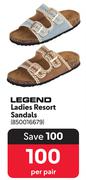 Legend Ladies Resort Sandals-Per Pair