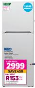 KIC 170L White Top Freezer Fridge