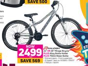 Raleigh 24" Or 26" Mirage Bicycle Plus Alloy Bottle Holder Plus 750ml Water Bottle-Each