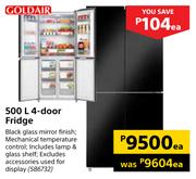 Goldair 500Ltr 4-Door Fridge-Each