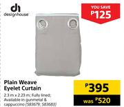 Designhouse Plain Weave Eyelet Curtain 2.3m x 2.23m