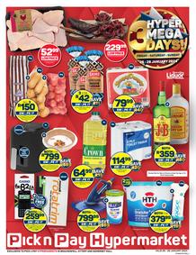 Pick n Pay Hypermarket Western Cape : Hyper Mega 3 Days (26 January - 28 January 2024)