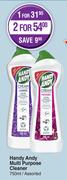 Handy Andy Multi Purpose Cleaner Assorted-For 2 x 750ml