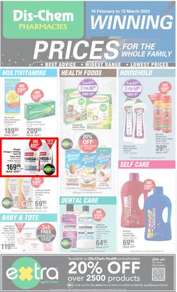 Dis-Chem : Winning Prices (16 February - 12 March 2023), page 1