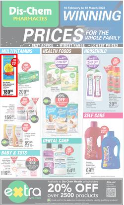 Dis-Chem : Winning Prices (16 February - 12 March 2023), page 1