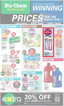 Dis-Chem : Winning Prices (16 February - 12 March 2023), page 1