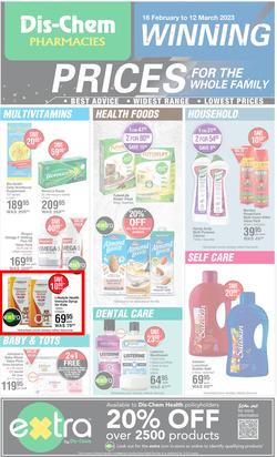 Dis-Chem : Winning Prices (16 February - 12 March 2023), page 1