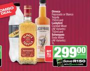 Olmeca Reposado Or Bianco Tequila 750ml & Luckybird Cocktail Mixer 750ml & Schweppes Soda Water 1Ltr