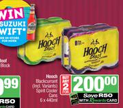 Hooch Blackcurrant (Incl. Variants) Spirit Cooler Cans-For 2 x 6 x 440ml
