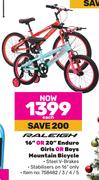Raleigh 16" Or 20" Enduro Girls Or Boys Mountain Bicycle-Each