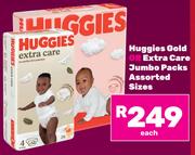 Huggies Gold Or Extra Care Jumbo Packs Assorted Sizes-Each