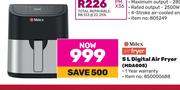 Milex 5L Digital Air Fryer MDA005