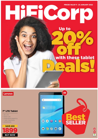 HiFi Corp : 20%Off With These Tablet Deals (11 January - 23 January 2022)