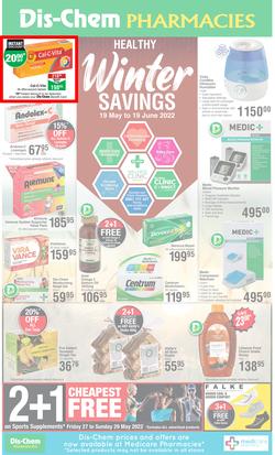 Dis-Chem : Winter Savings (19 May - 19 June 2022), page 1