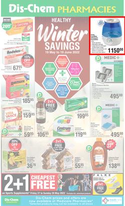 Dis-Chem : Winter Savings (19 May - 19 June 2022), page 1