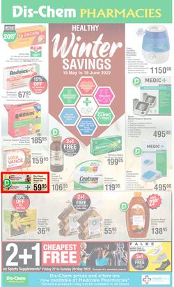 Dis-Chem : Winter Savings (19 May - 19 June 2022), page 1