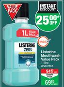 Listerine Mouthwash Value Pack Assorted-1L Per Pack