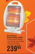 Alva Electric Quartz Heater 800W