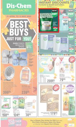 Dis-Chem : Best Buys Just For You (21 April - 15 May 2022), page 1