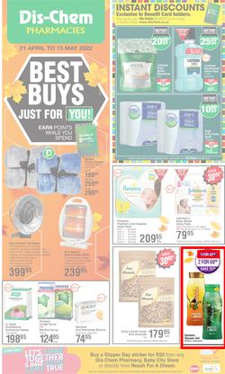 Dis-Chem : Best Buys Just For You (21 April - 15 May 2022), page 1