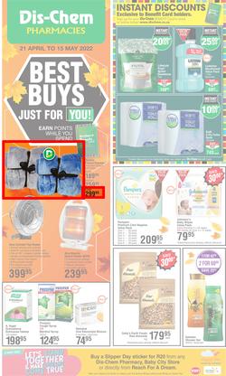 Dis-Chem : Best Buys Just For You (21 April - 15 May 2022), page 1