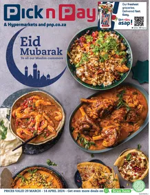 Pick n Pay Eastern Cape : Eid Mubarak (12 April - 14 April 2024)