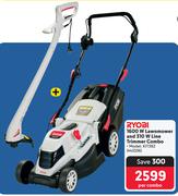 Ryobi 1600W Lawnmower & 310W Line Trimmer Combo KIT392-Per Combo