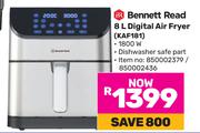 Bennett Read 8Ltr Digital Air Fryer KAF181