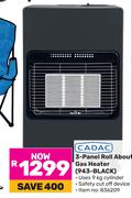 CADAC 3-Panel Roll About Gas Heater 943 (Black)