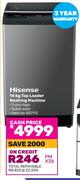 Hisense 14Kg Top Loader Washing Machine
