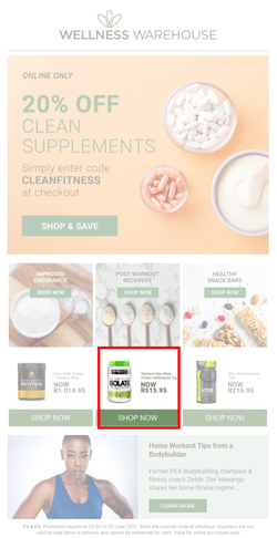 Wellness Warehouse : 20% Off Clean Supplements (Request Valid Dates From Retailer) Online Only, page 1